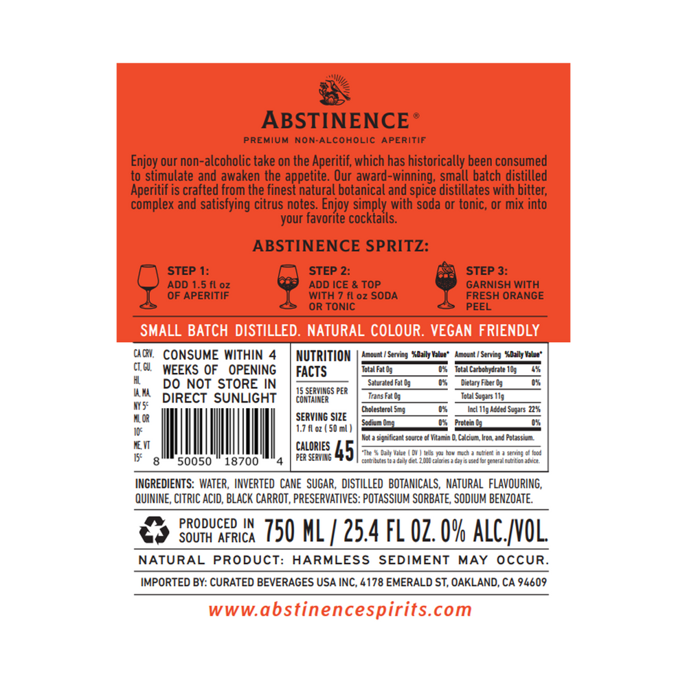 
                      
                        Abstinence Blood Orange Aperitif
                      
                    