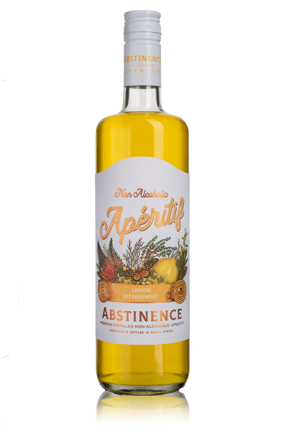 A bottle of Abstinence Lemon Aperitif.