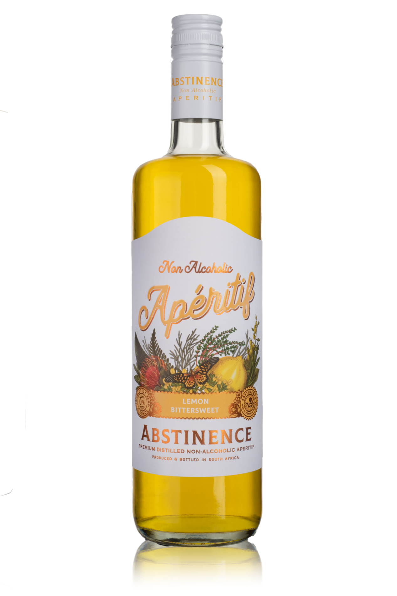 A bottle of Abstinence Lemon Aperitif.