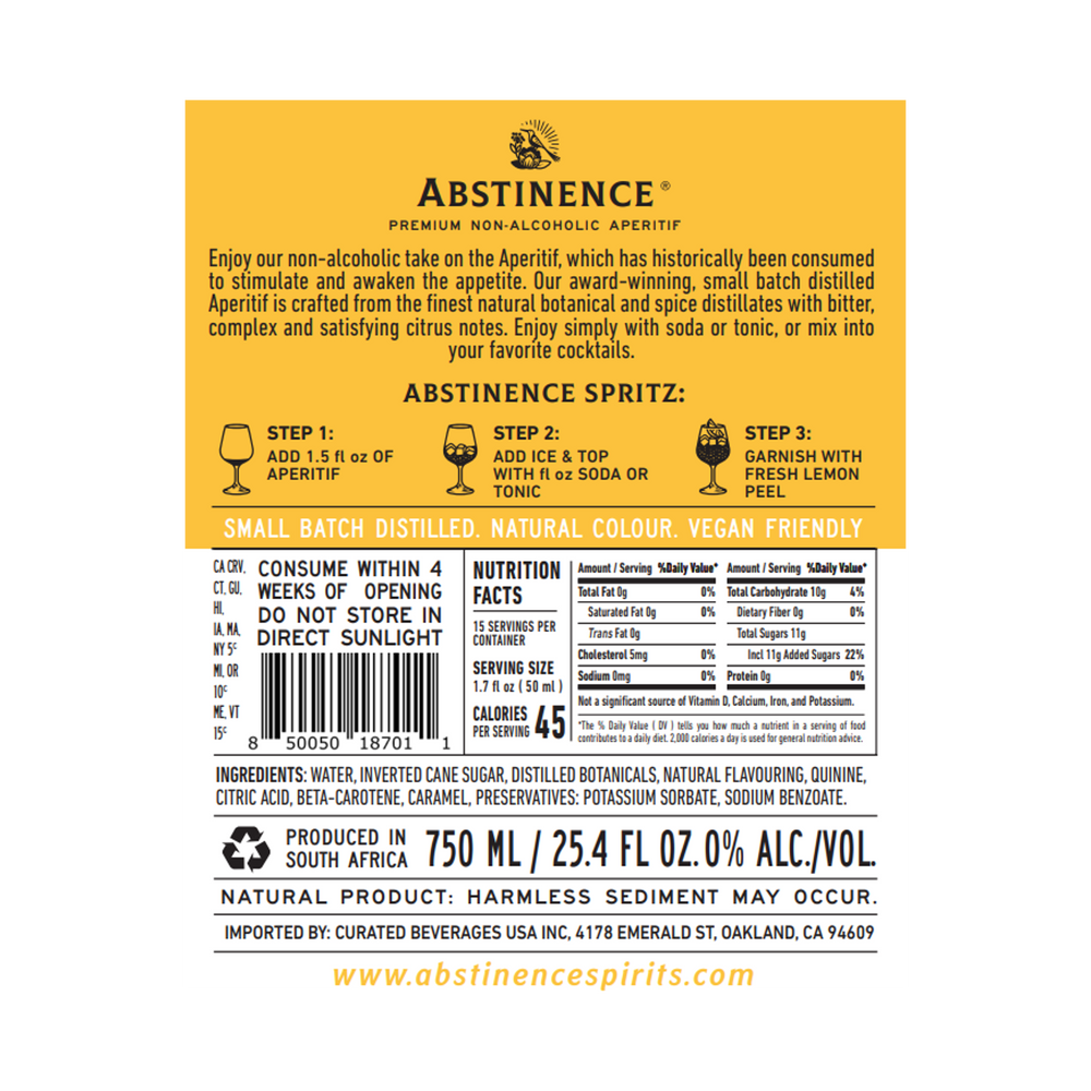 
                      
                        Abstinence Lemon Aperitif
                      
                    