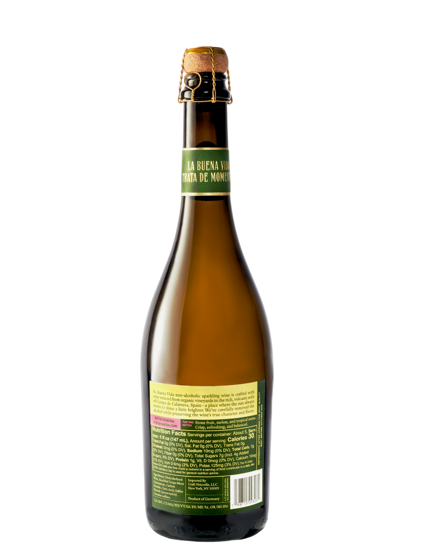 St. Buena Vida Non-alcoholic Sparkling White Wine